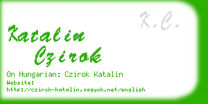 katalin czirok business card